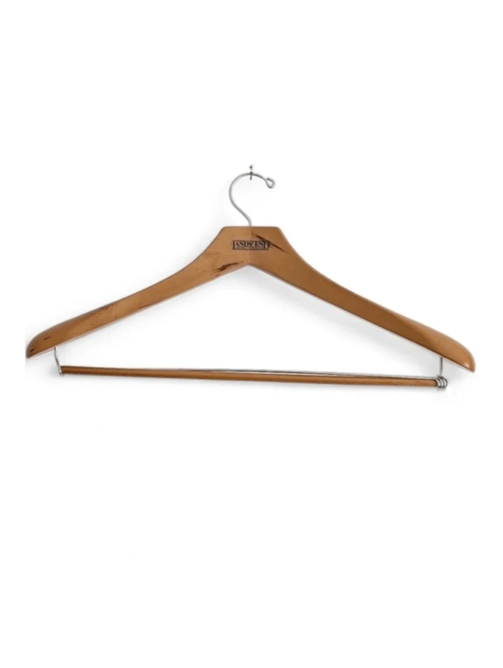 LANDS END Wooden Suit Hanger Sculpted Dress Coat Jacket Closet